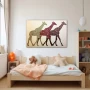Cuadro Texturas de África en formato horizontal con colores Gris, Beige, Pastel; Decorando pared de Dormitorio Infantil