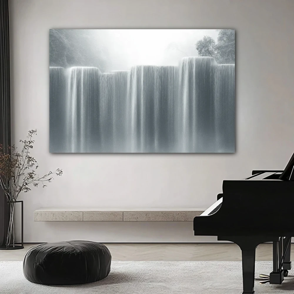 Wall Art titled: The Unalterable Murmur in a Horizontal format with: Grey, and Monochromatic Colors; Decoration the Living Room wall