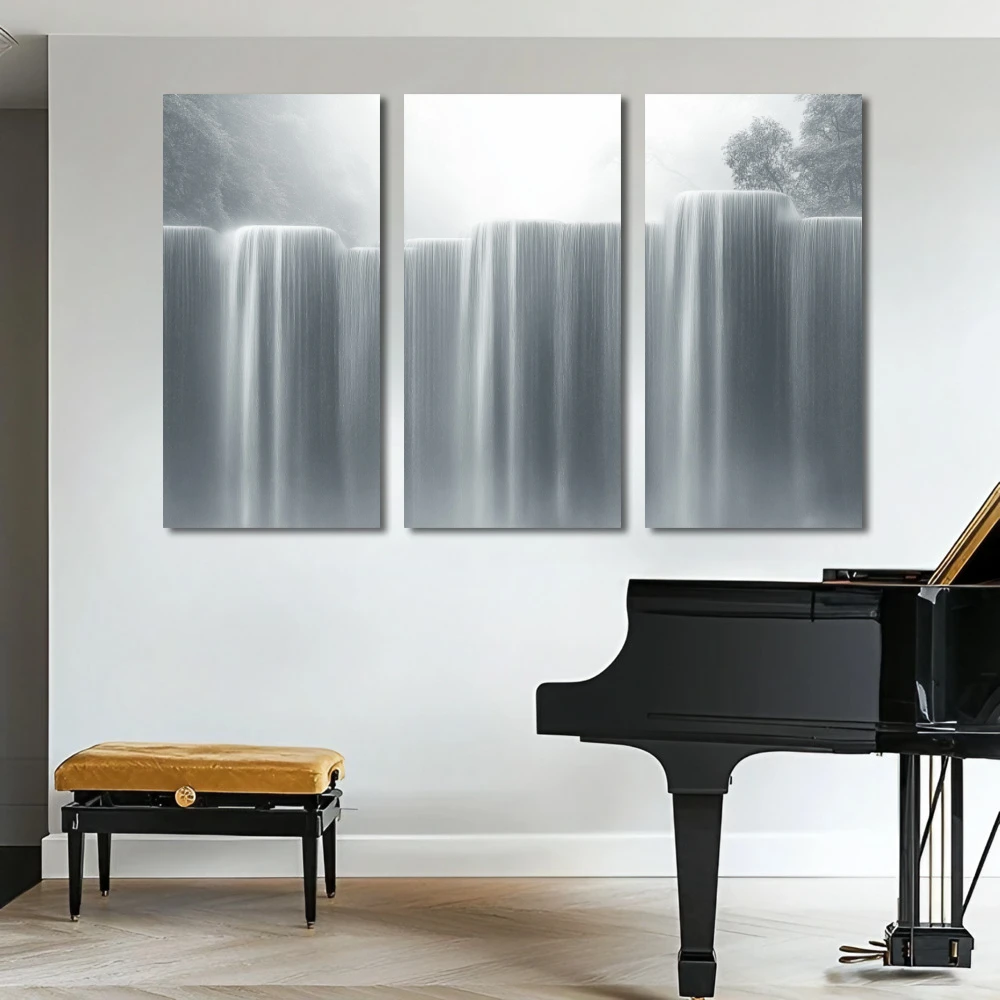 Wall Art titled: The Unalterable Murmur in a Horizontal format with: Grey, and Monochromatic Colors; Decoration the Living Room wall