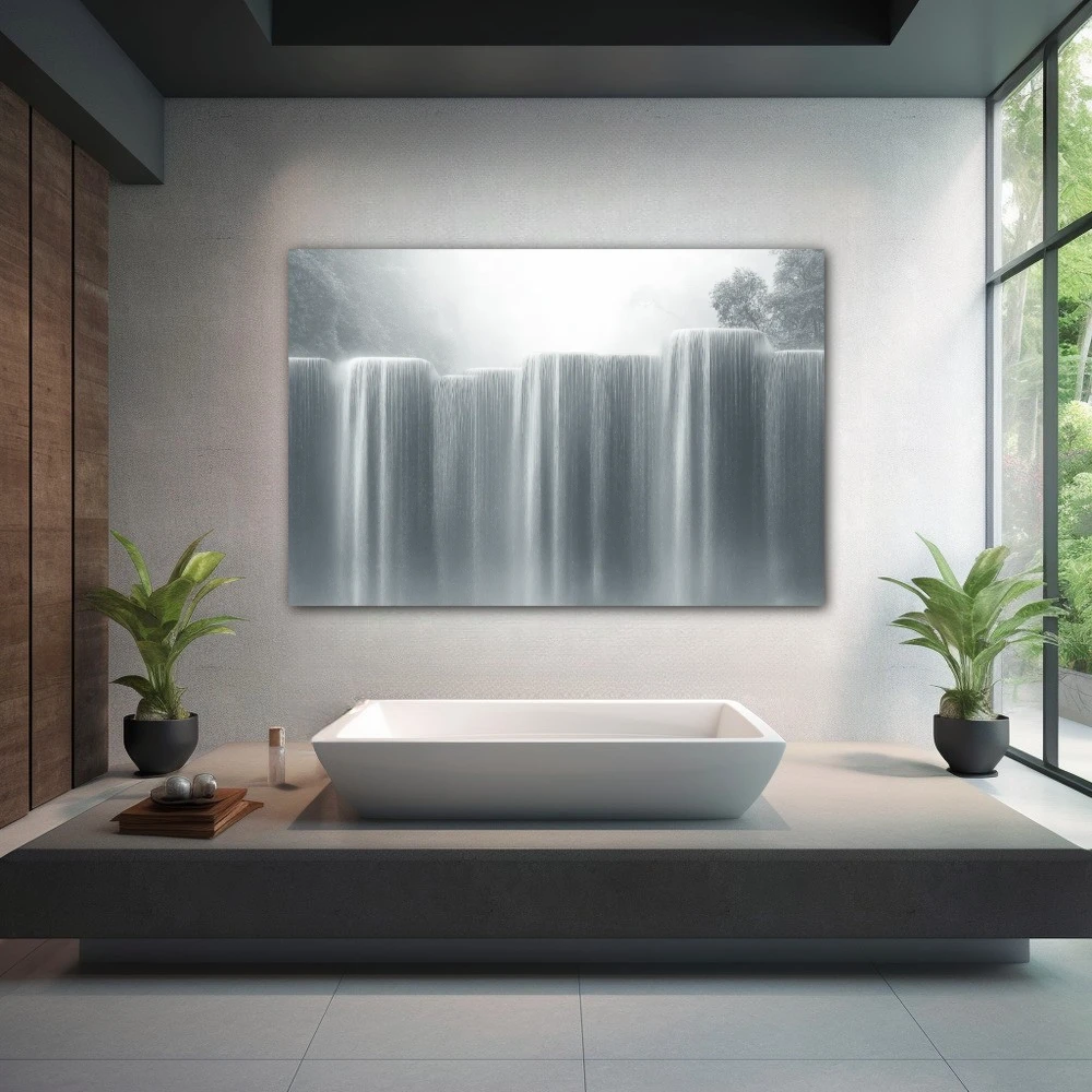 Wall Art titled: The Unalterable Murmur in a Horizontal format with: Grey, and Monochromatic Colors; Decoration the Wellbeing wall