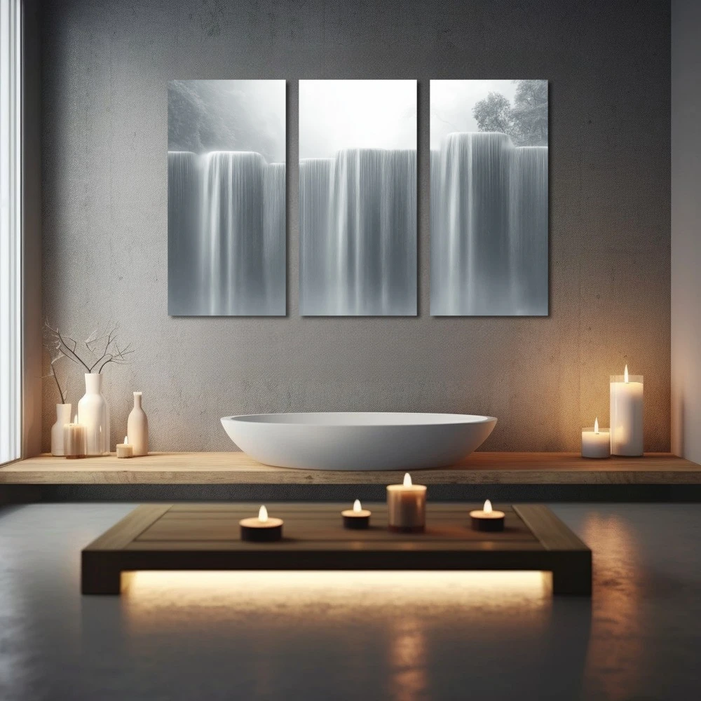 Wall Art titled: The Unalterable Murmur in a Horizontal format with: Grey, and Monochromatic Colors; Decoration the Wellbeing wall