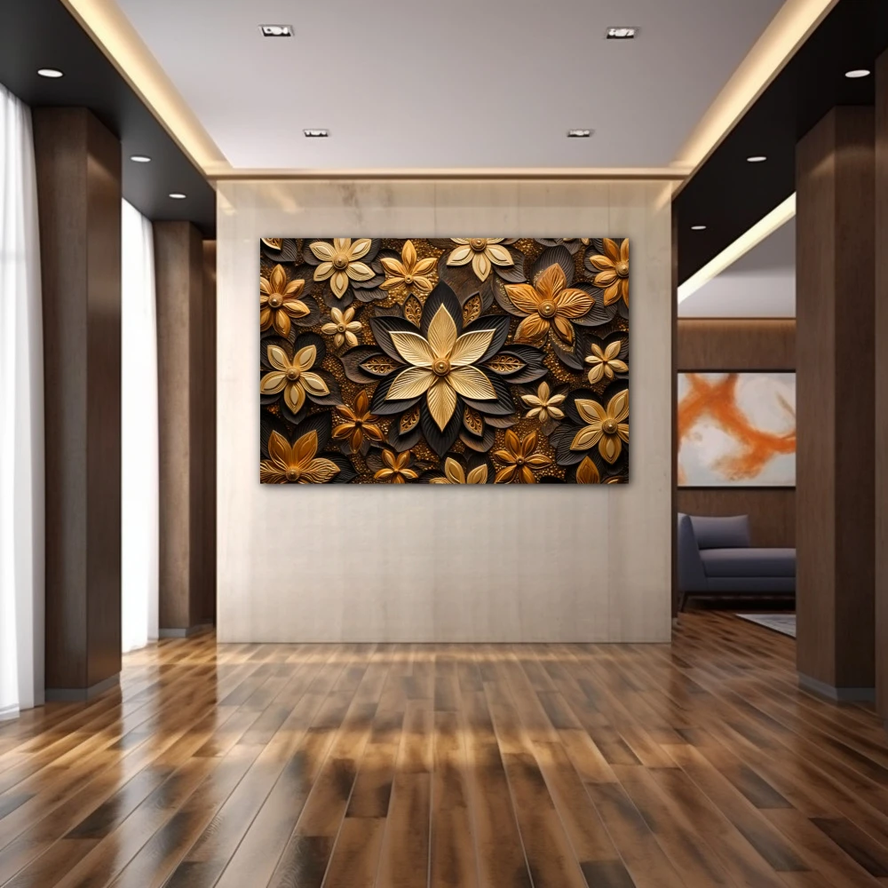 Wall Art titled: The Treasure of Luck in a Horizontal format with: and Brown Colors; Decoration the Hallway wall