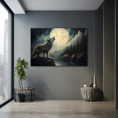 Wall Art titled: Omen of Dawn in a  format with: white, Grey, and Monochromatic Colors; Decoration the Grey Walls wall