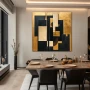 Cuadro Fragmentos Dorados de Eternidad en Salón comedor