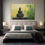 Wall Art titled: The Whisper of the Soul in a Horizontal format with: Yellow, and Green Colors; Decoration the Bedroom wall