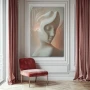 Wall Art titled: Whispers of Porcelain in a Vertical format with: and Pastel Colors; Decoration the Bedroom wall