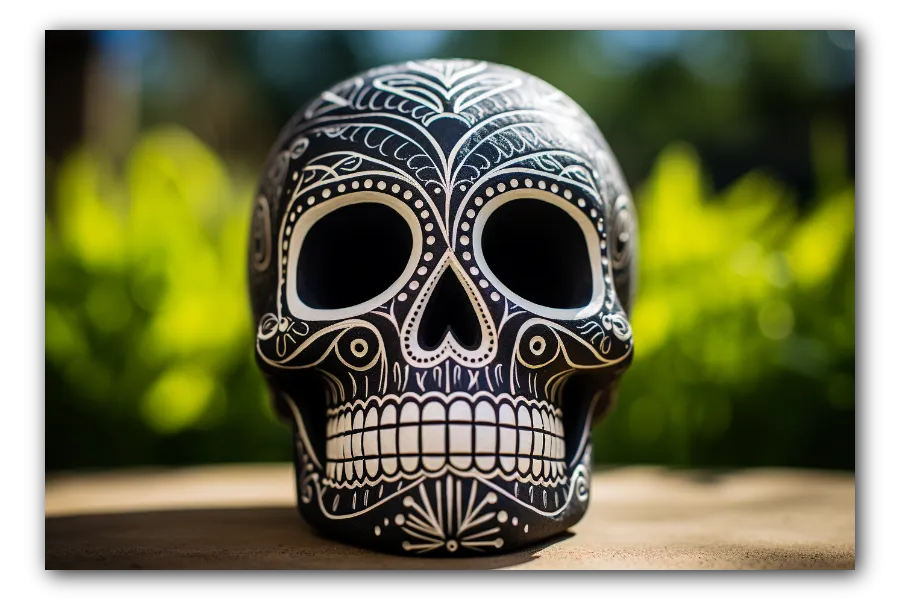 Cuadro titulado: Calavera con esgrafiado