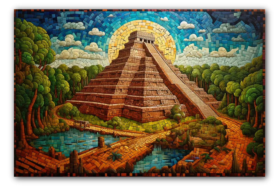 Cuadro titulado: Chichen Itza