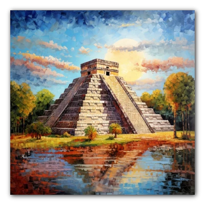 Cuadro El reflejo de Chichen Itza