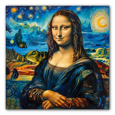 Cuadro Titulado: La Gioconda Estrellada