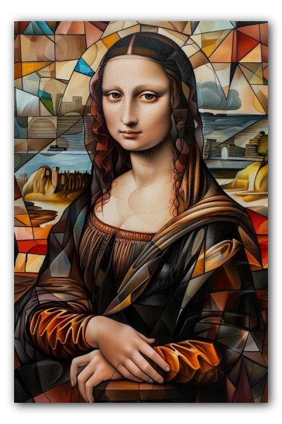 Cuadro La Gioconda Poliédrica