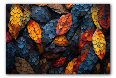 Cuadro Titulado: Melodía de Colores Caídos
