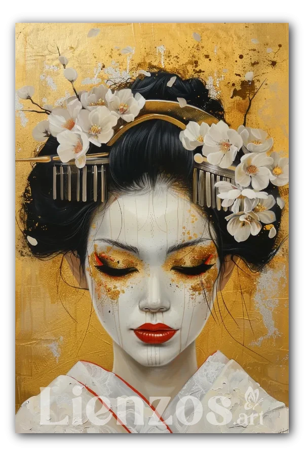 Cuadro titulado: Geisha de Oro Cuadro titulado: Geisha de Oro