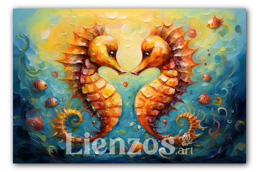 Cuadro titulado: Susurros Coralinos Entrelazados